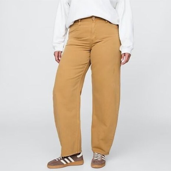 GAP Denim - Gap Barrel High Rise Slouchy Relaxed Jeans in Riverbed Brown Size 31/12 R